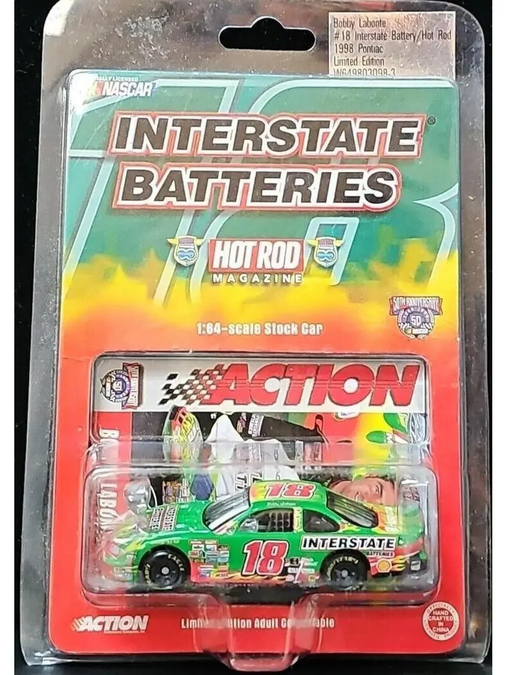Action Racing/RCCA Bobby Labonte #18 Interstate Batteries 1998 Pontiac 1/64 NIB